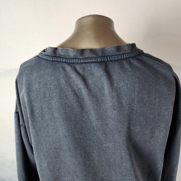 H&M Disney Mickey Mouse Quilted Blue Sweatshirt | Women's Small - Picture 9 of 12